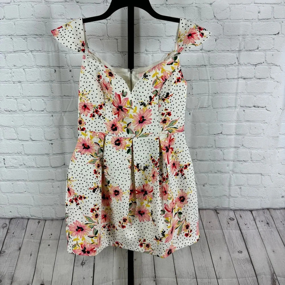 re:named Floral Print Off The Shoulder Dress Size Large - Picture 1 of 9
